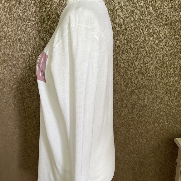 Zeta Tau Alpha ZTA Waffle Weave White Long Sleeve Shirt - Picture 3 of 8